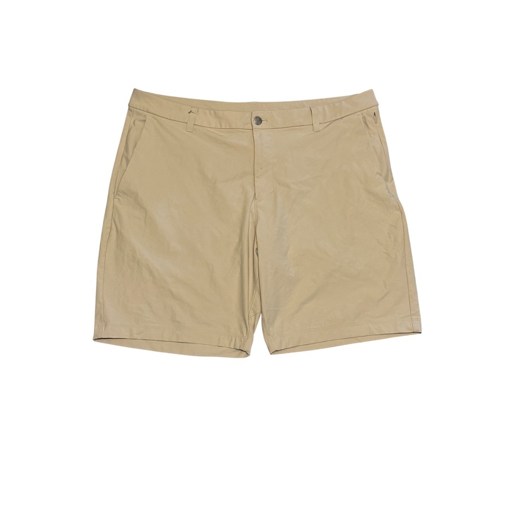 Lululemon Commission Golf Shorts Mens 38 Tan Khaki Chino Performance LM7B96S